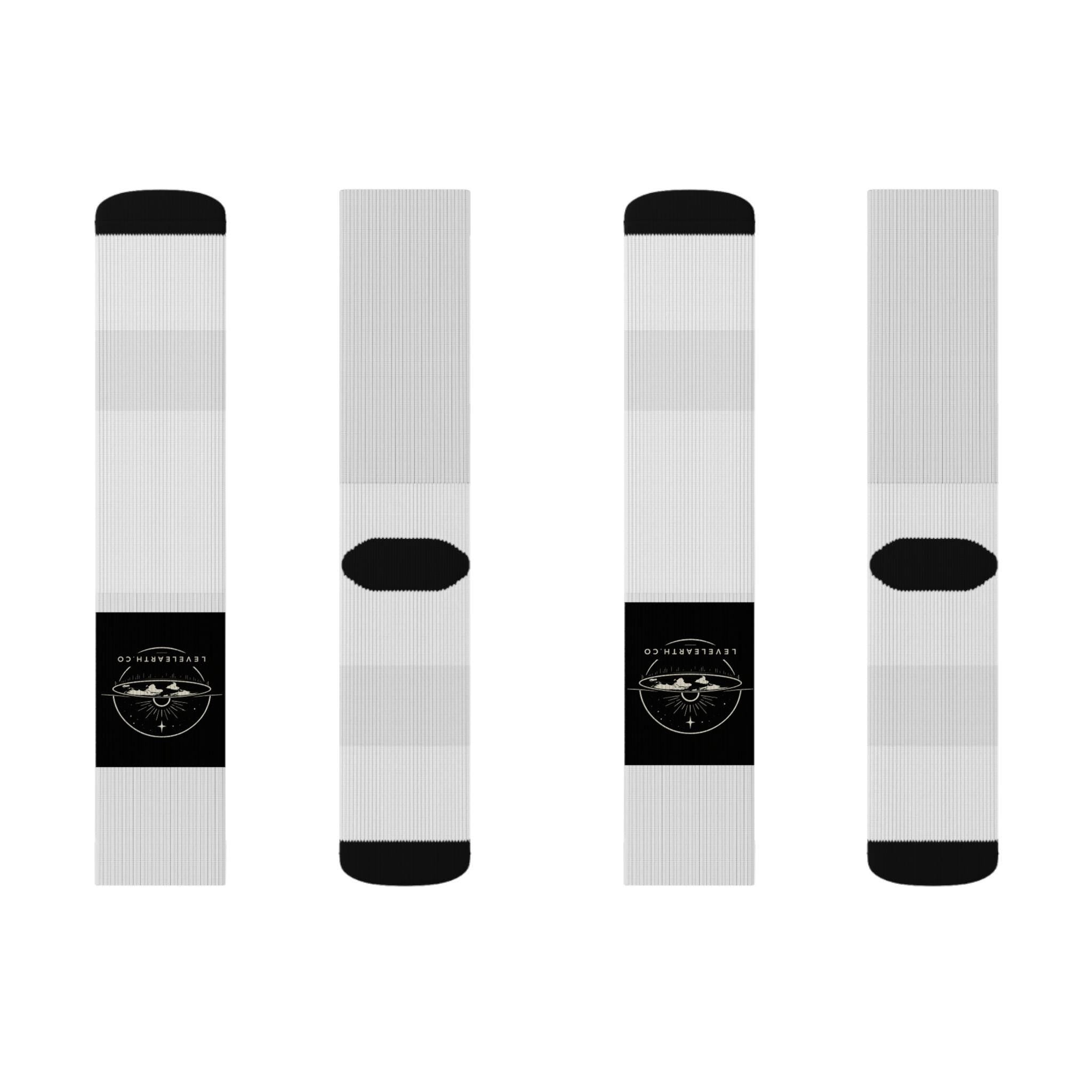 Vintage Vinyl Record Socks | Sublimation Music Crew Socks